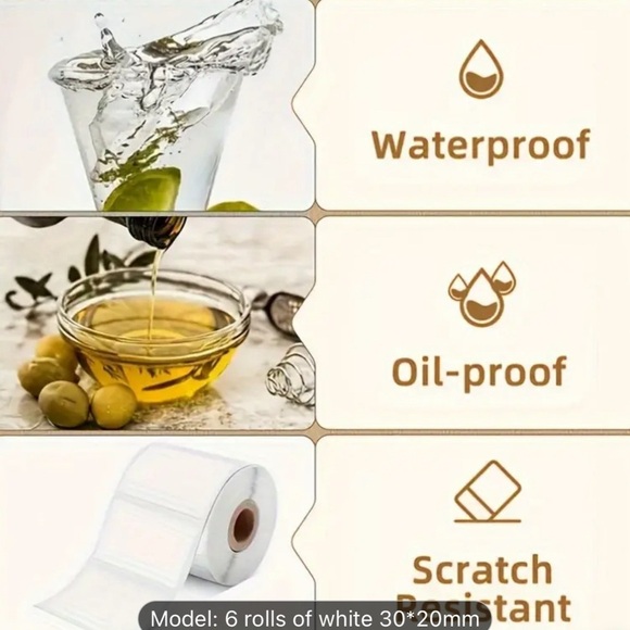 6 Rolls Containing 320 Stickers Per Roll (30X20 Mm) Phomemo Stickers - Picture 4 of 5